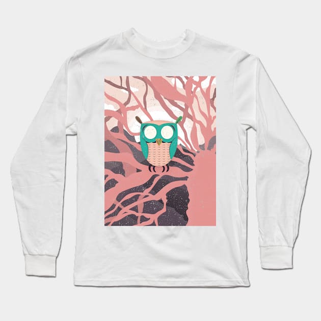 Owl without eyes Long Sleeve T-Shirt by Tabitatc